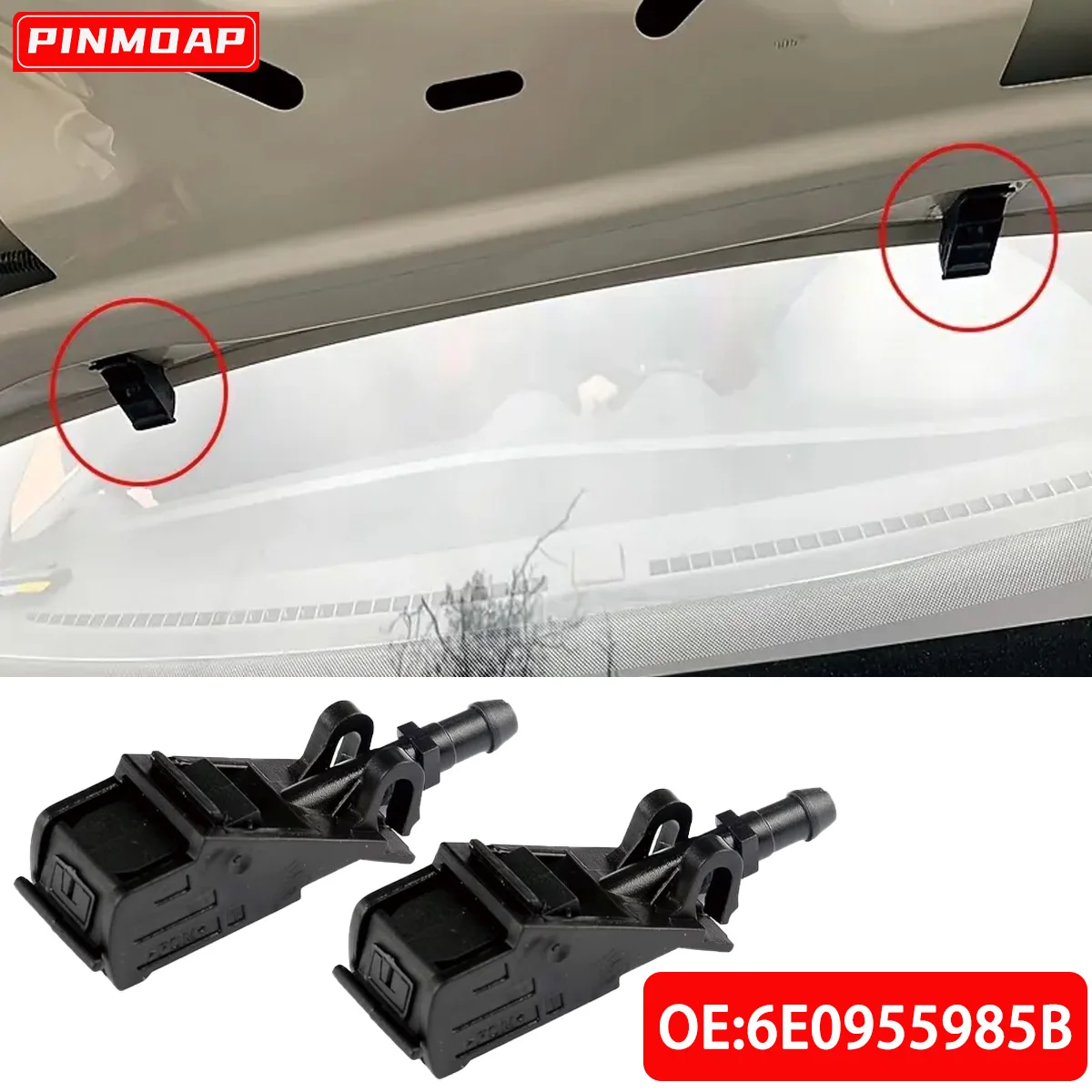 Boquilla limpiaparabrisas 6E0955985B para VW Passat B5 y Golf IV