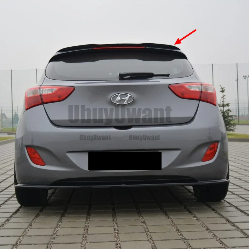 Alerón de labio de techo trasero Hyundai i30 N MK3 - negro carbono