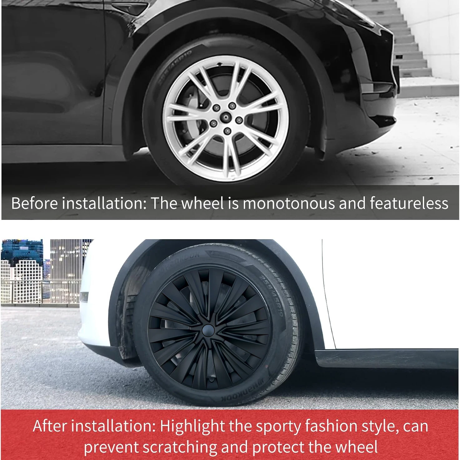Tapacubos Tesla Model Y 19 pulgadas 2020-2024 – juego de 4 unidades - imagen 2