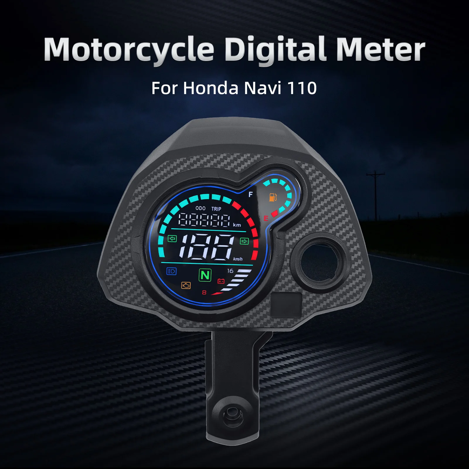 Panel LCD digital con indicadores para moto