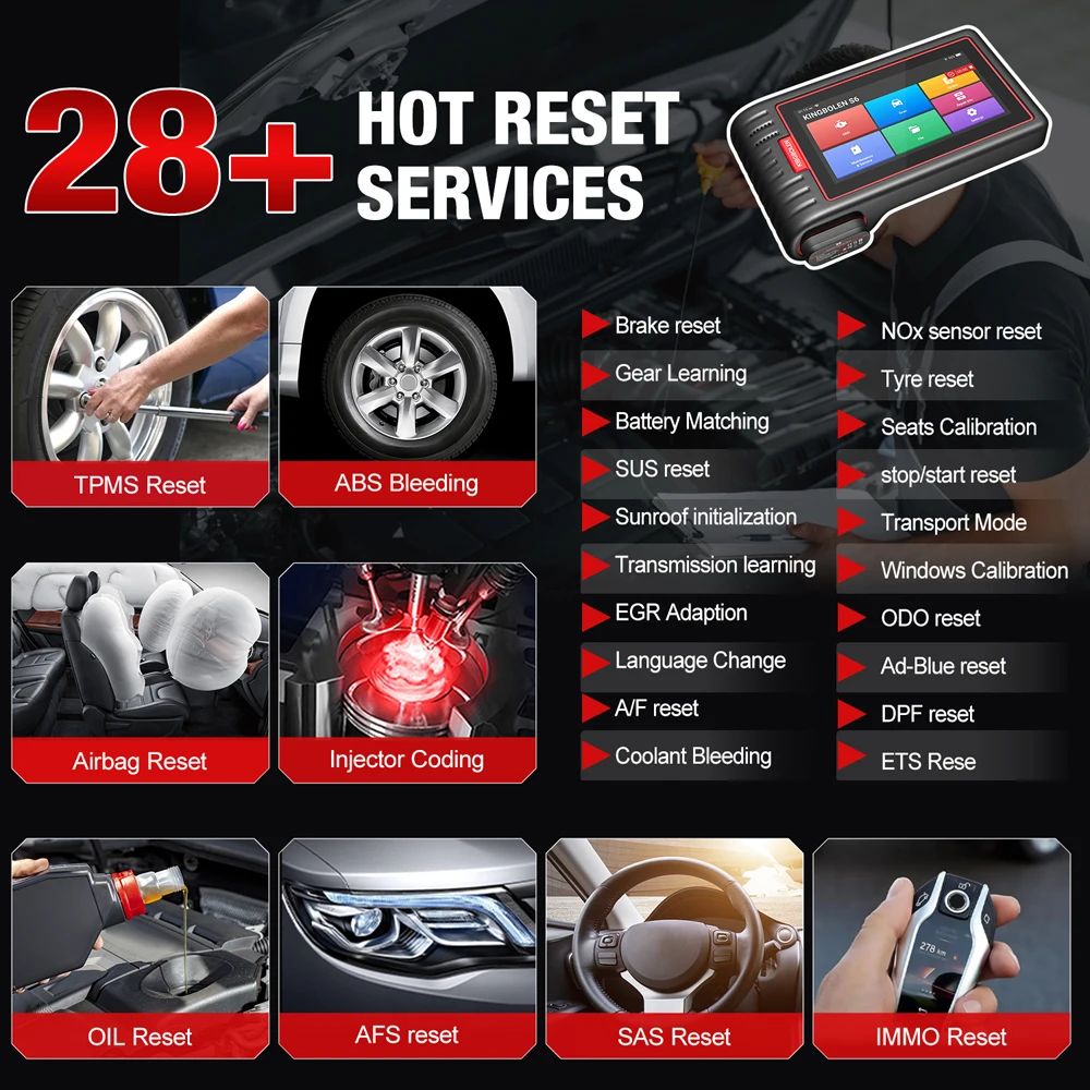 KINGBOLEN Escáner OBD2 S6 profesional reinicio - imagen 2