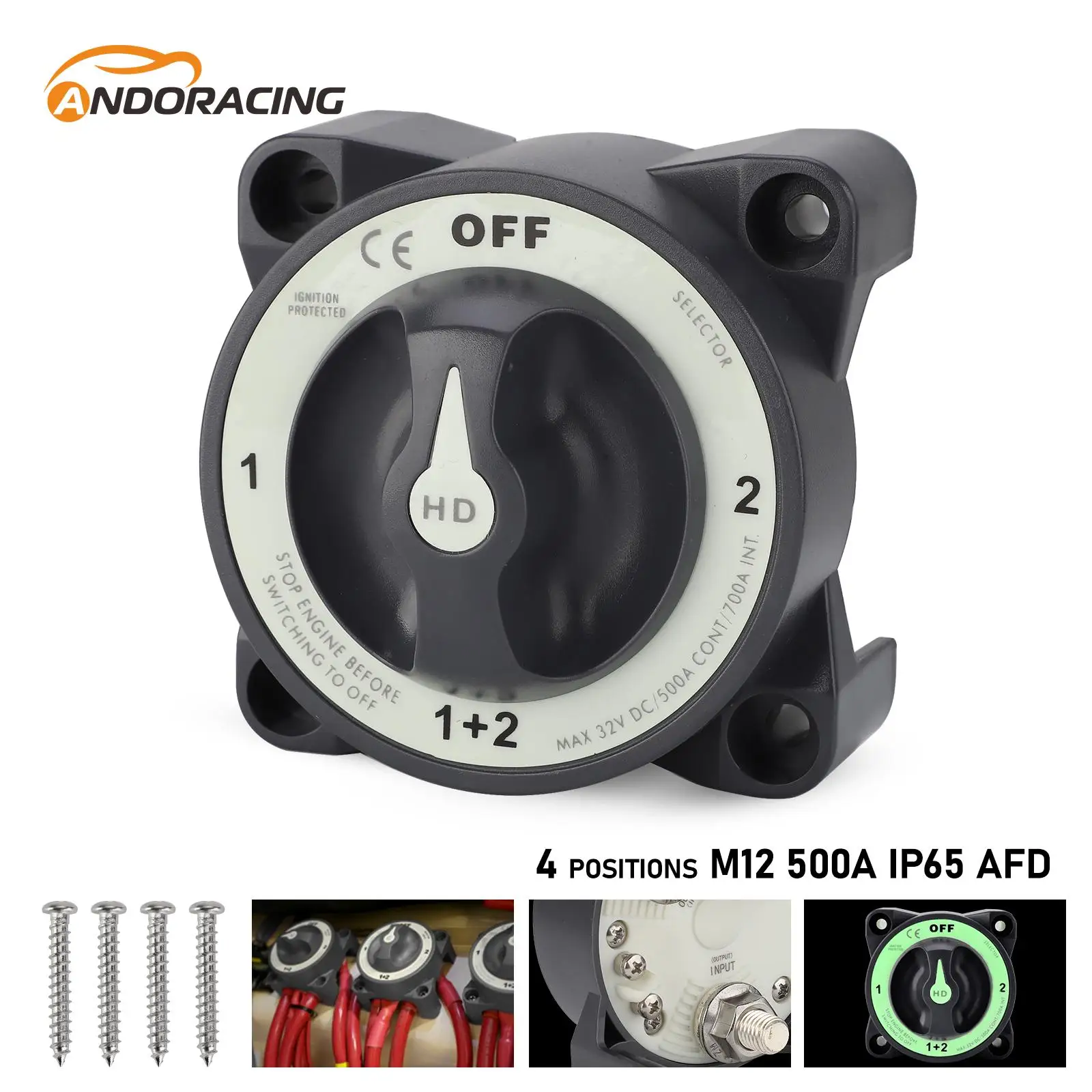 Aislador de batería AFD unipolar corte emergencia 12V-48V