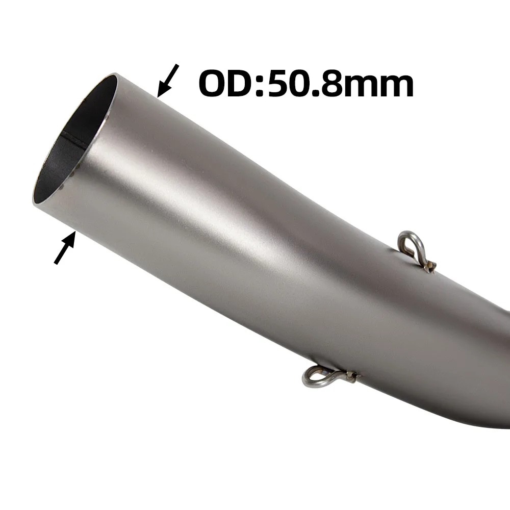 Tubo de enlace de escape inoxidable 51 mm – Zontes ZT125 U1/G1/Z1/Z2 - imagen 4