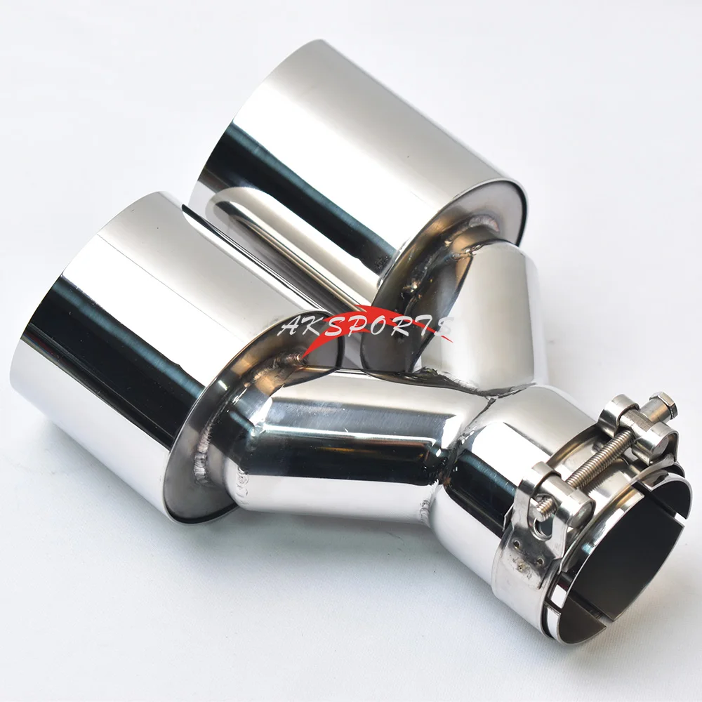 Tubo escape universal acero inoxidable doble capa silenciador brillante - imagen 5