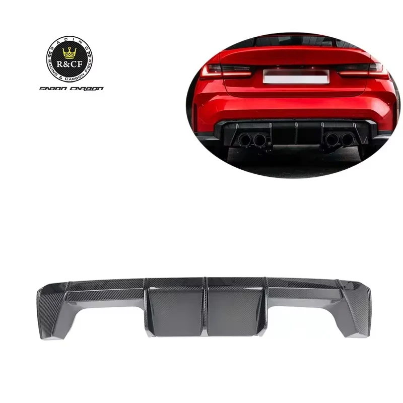 Difusor trasero de fibra de carbono estilo OEM para BMW G80 M3/G82 M4/G83 - imagen 5