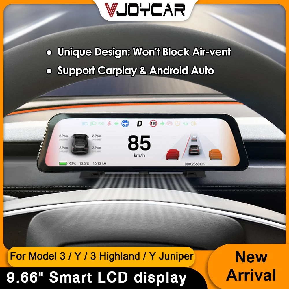 Vjoycar Tablero inteligente 9,66 pulgadas para Tesla Model 3 OTA