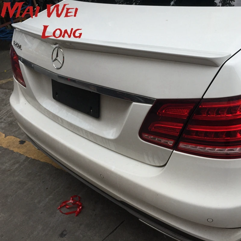 Para Mercedes-Benz W212 E320 E260L E300L E63 alerón Material ABS alerón trasero de coche imprimación Color alerón para 2008-2015 W212 4 puertas - imagen 4