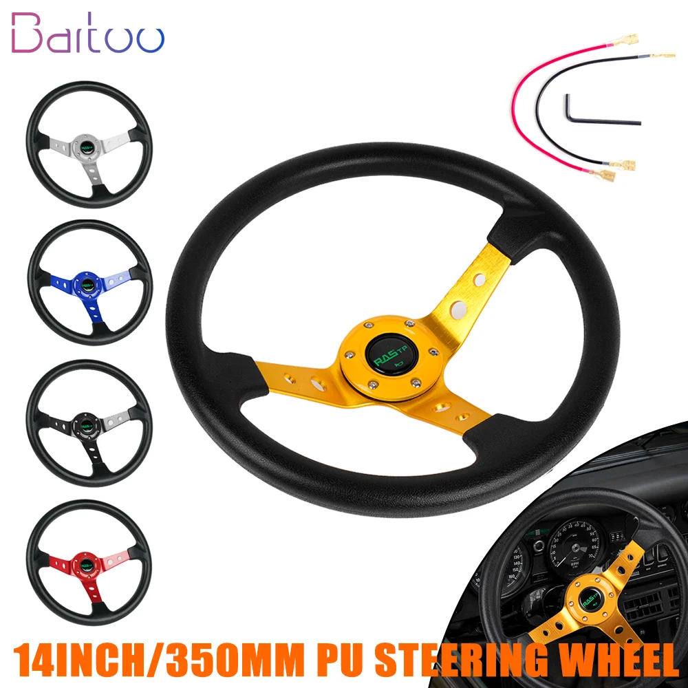 Volante deportivo universal 350 mm de aluminio para drift – STW020