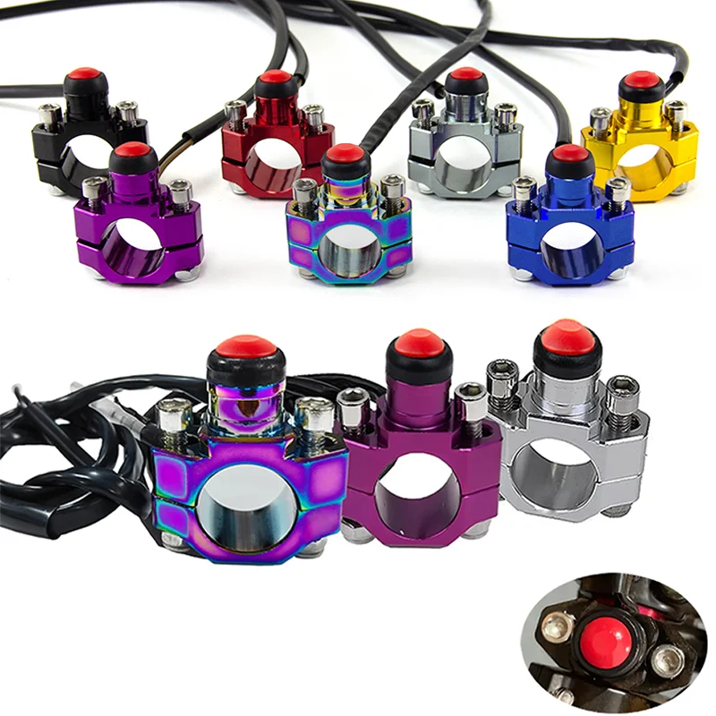Interruptor arranque/parada moto 22 mm, pulsador Yamaha KTM Honda