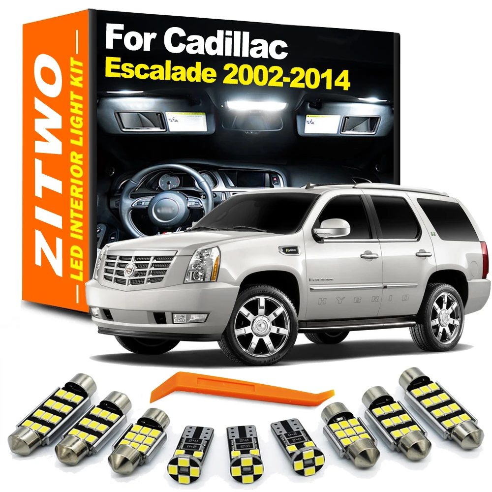 ZITWO-bombilla LED de 17 piezas para coche, Kit de luz de techo Interior para Cadillac Escalade 2002- 2009, 2010, 2011, 2012, 2013, 2014, accesorios para coche