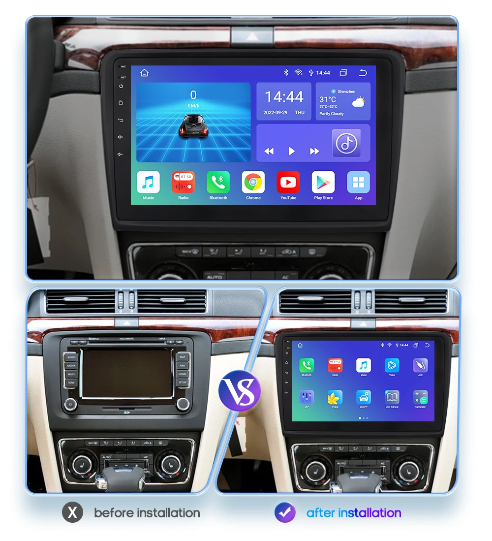 Autoradio Hizpo 2 DIN CarPlay Android GPS Skoda Superb 2 (2008-2015) - imagen 2