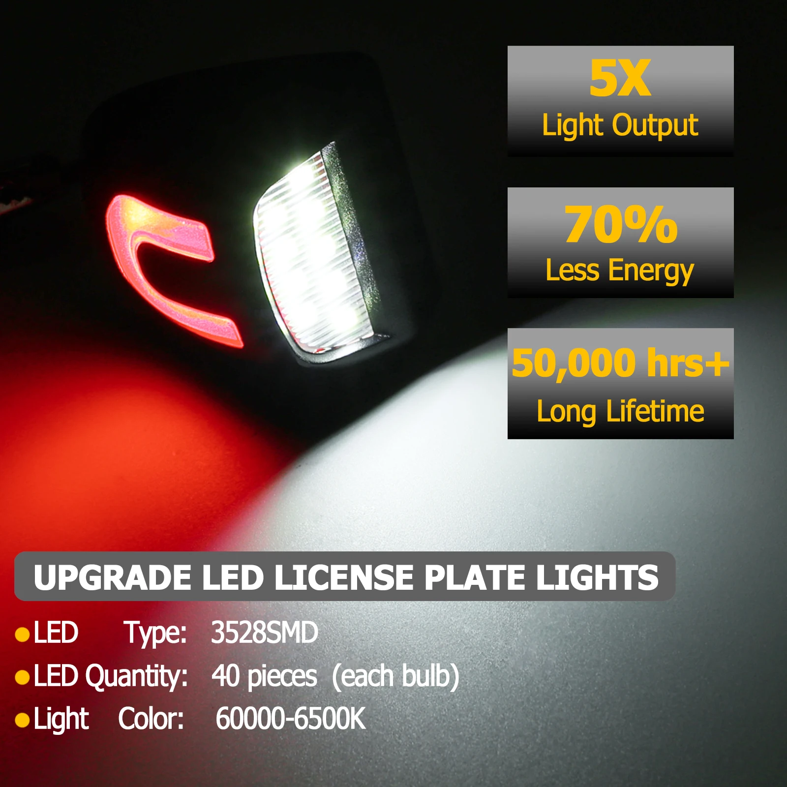 E8 luz de matrícula LED Chevrolet Silverado 2500 HD - imagen 2