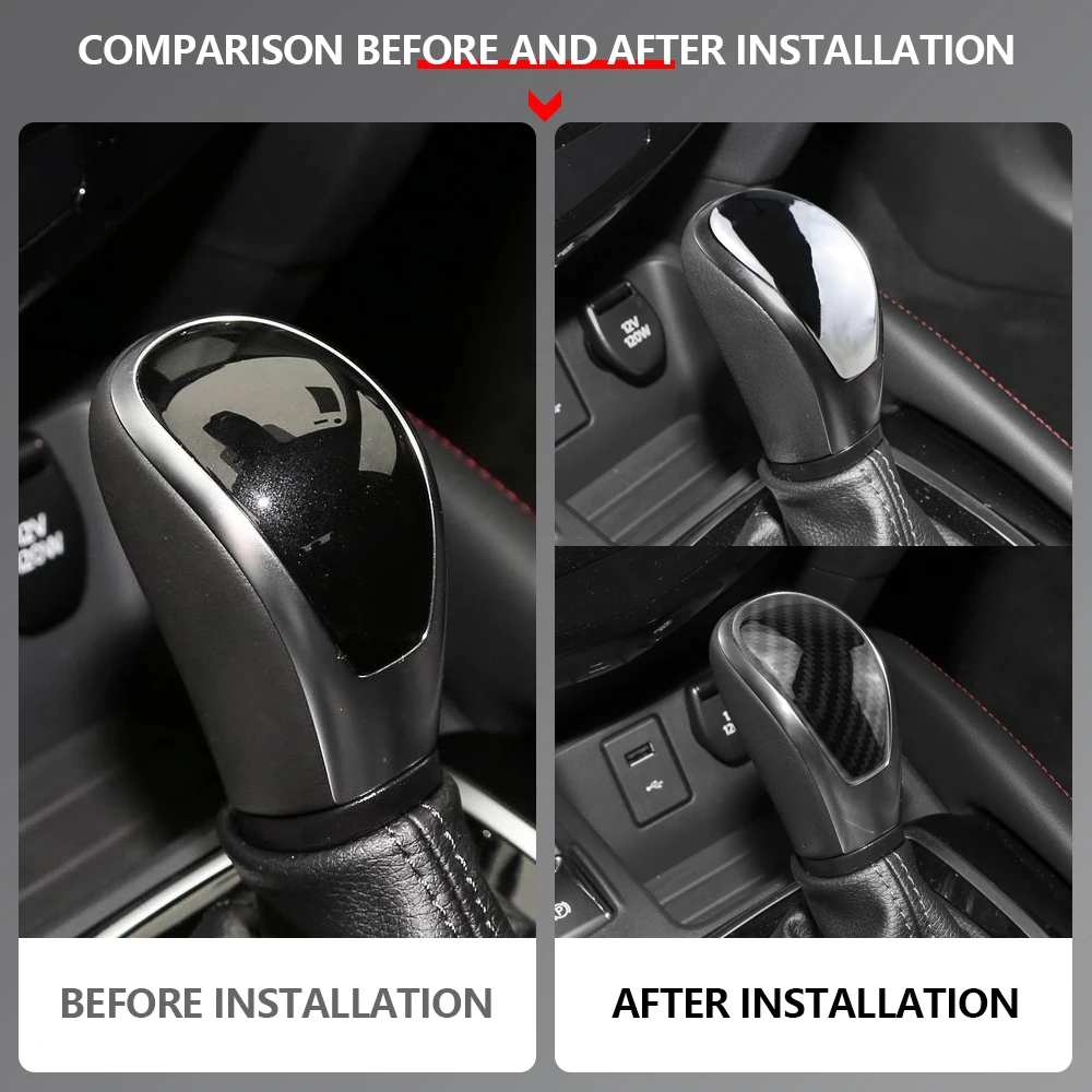 Cubierta de palanca de cambios fibra carbono imitación-Nissan X-Trail