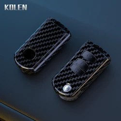 Funda ABS para llave Mazda, efecto fibra de carbono, 2-4 botones