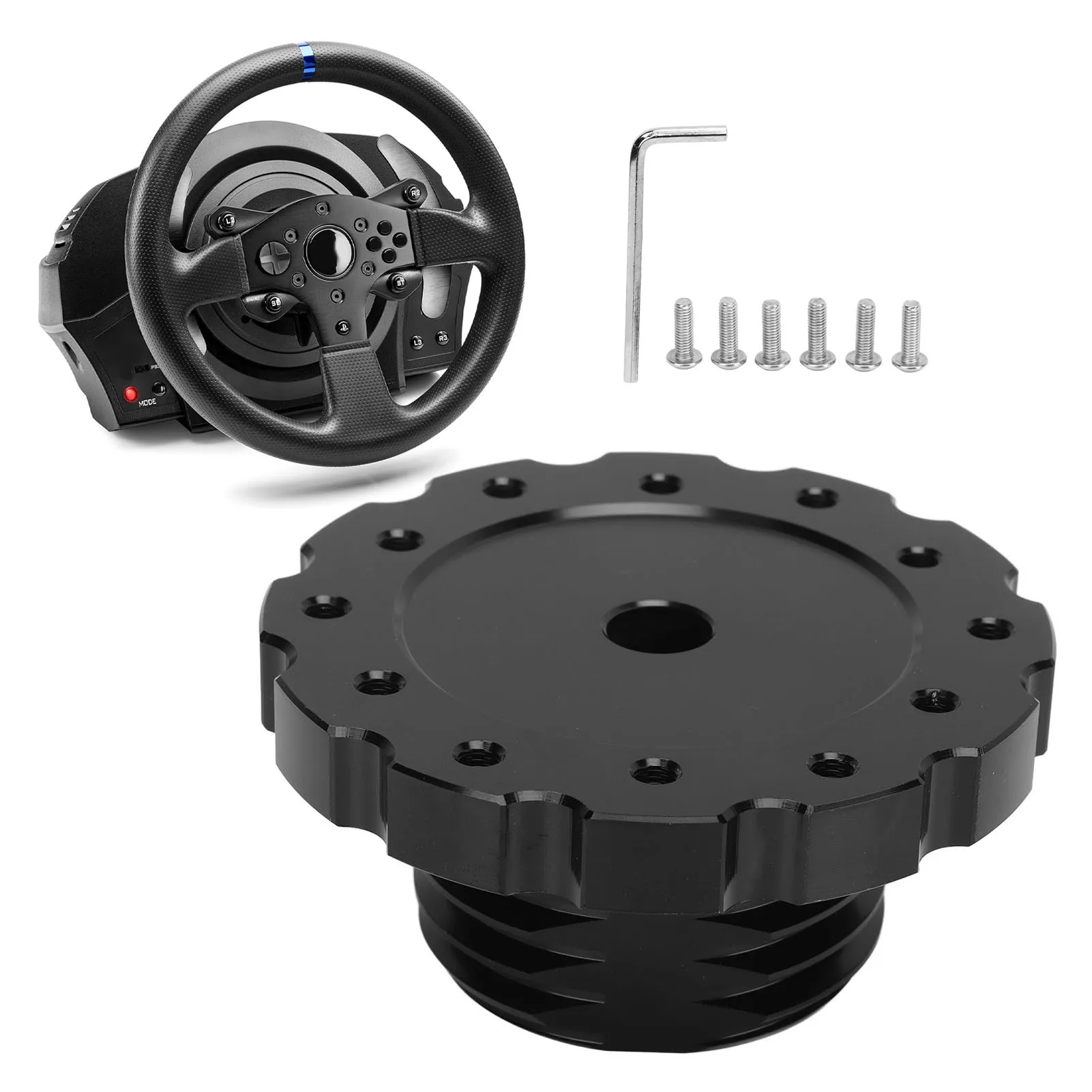 Adaptador de volante Thrustmaster T300/T500 negro PCD - imagen 3