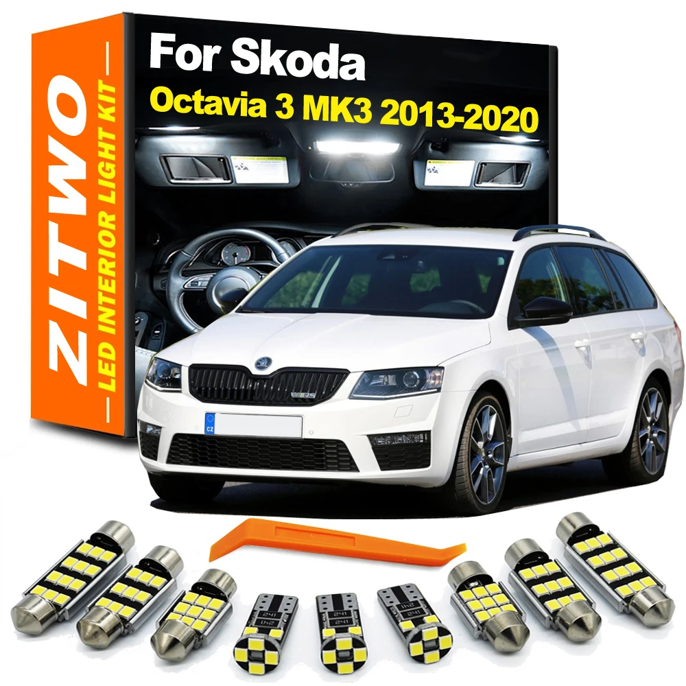 Kit bombillas LED cúpula interior ZITWO Skoda Octavia 3 MK3 A7