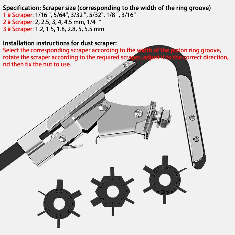 Juego compresor y expansor de anillos de pistón para motor taller - imagen 3
