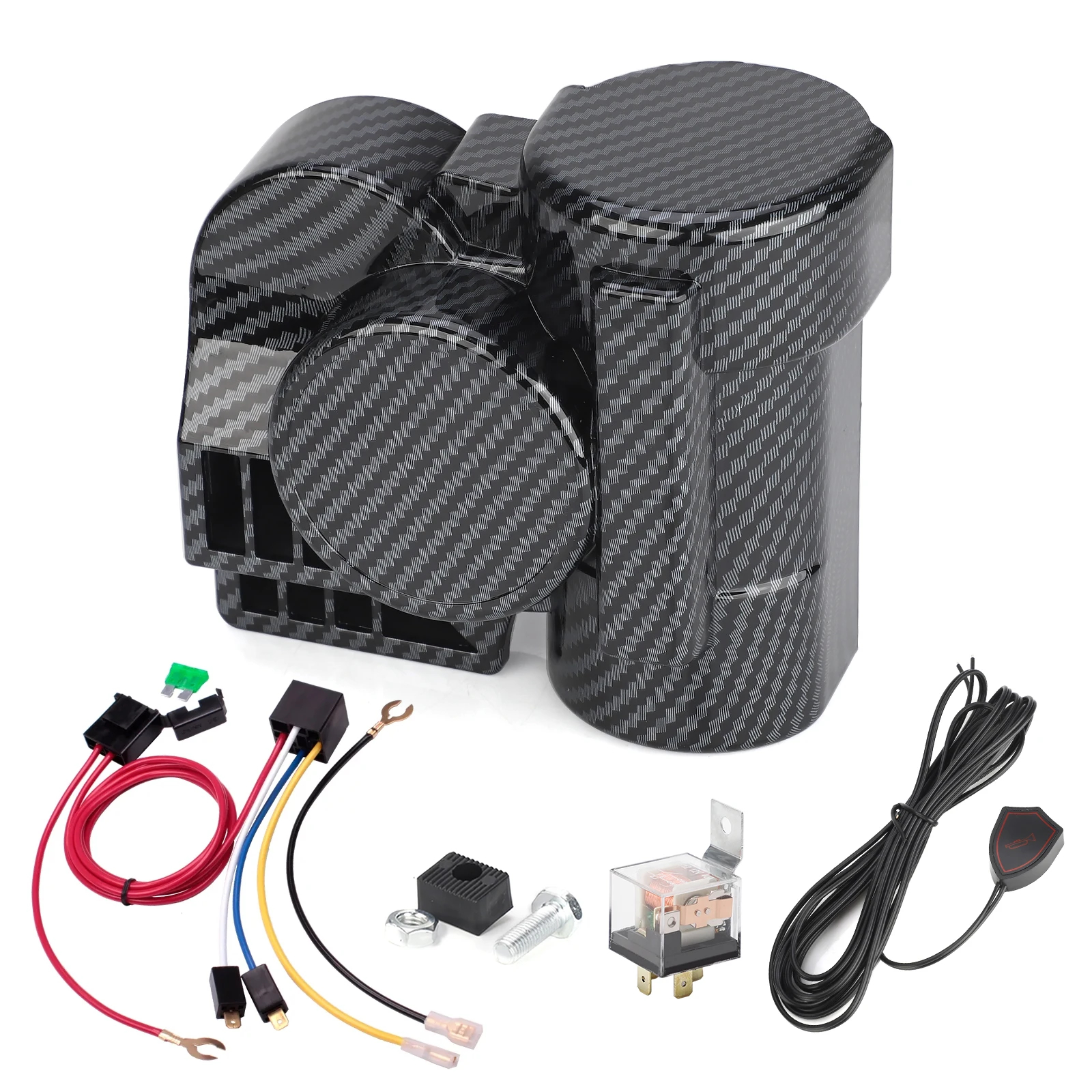Bocina de aire eléctrica 12 V, doble tono y 150 dB para coche