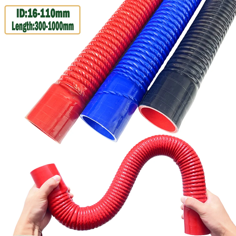 Manguito de intercooler de silicona reforzado rojo, 16-110 mm - imagen 2