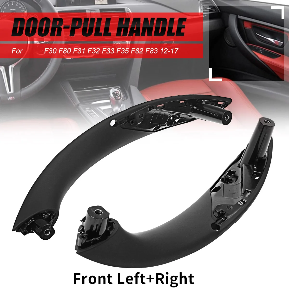 Embellecedor del tirador interior BMW 3/4 F30/F80 delantero negro - imagen 2
