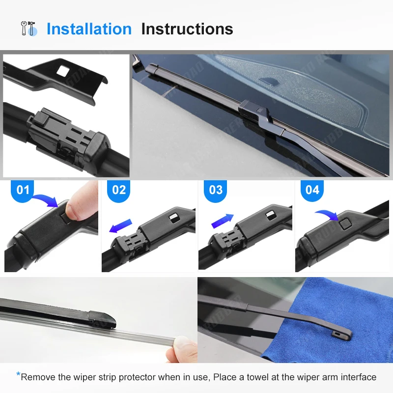 Juego de limpiaparabrisas delantero y trasero CREATROAD para Opel Astra J - imagen 4