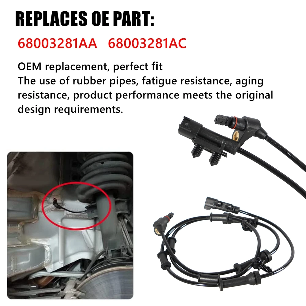 Sensor ABS 68003281 para Jeep Wrangler JK 2007-2018 – Delantero - imagen 3