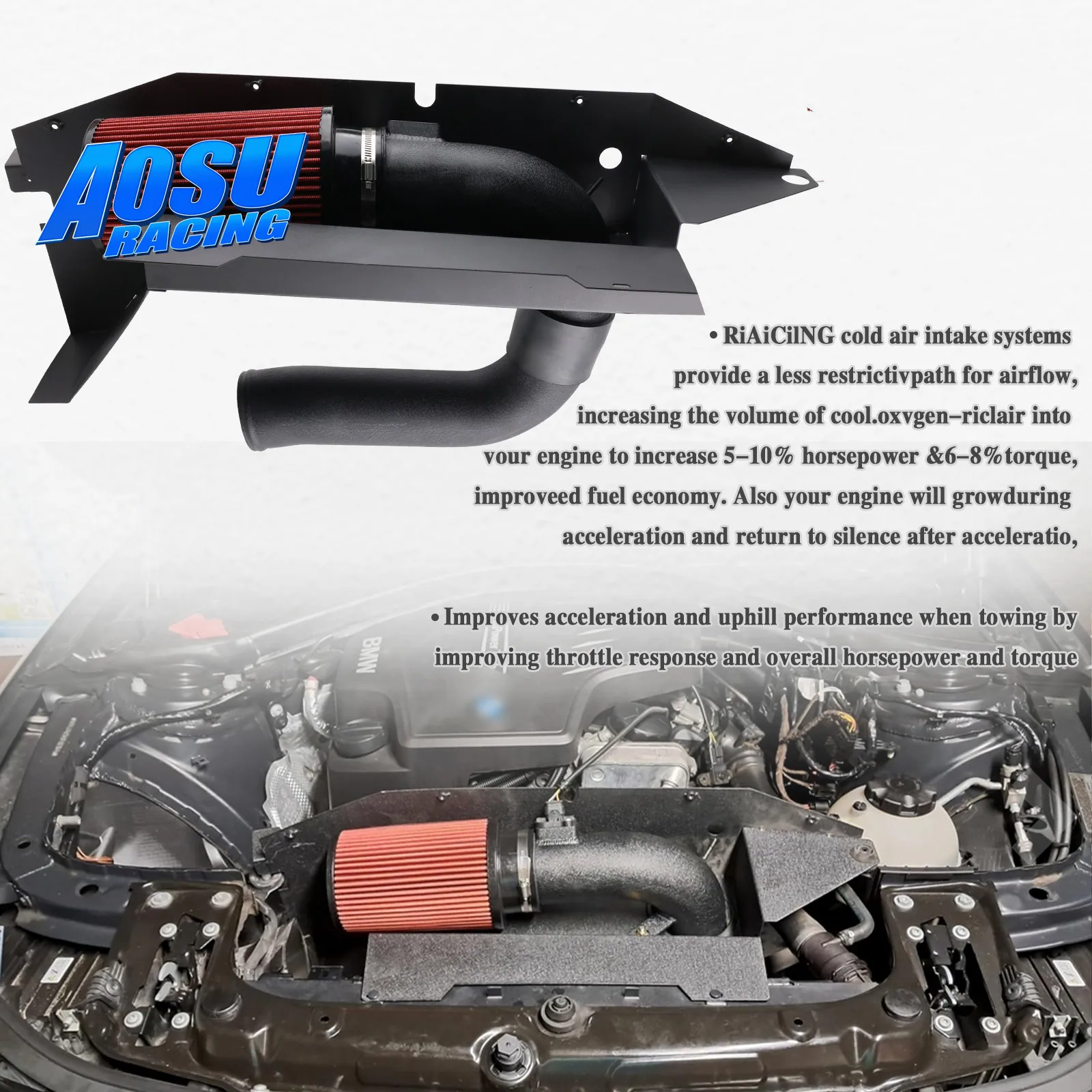 Kit tubo entrada de aire frío aluminio para BMW F30 320i 328i