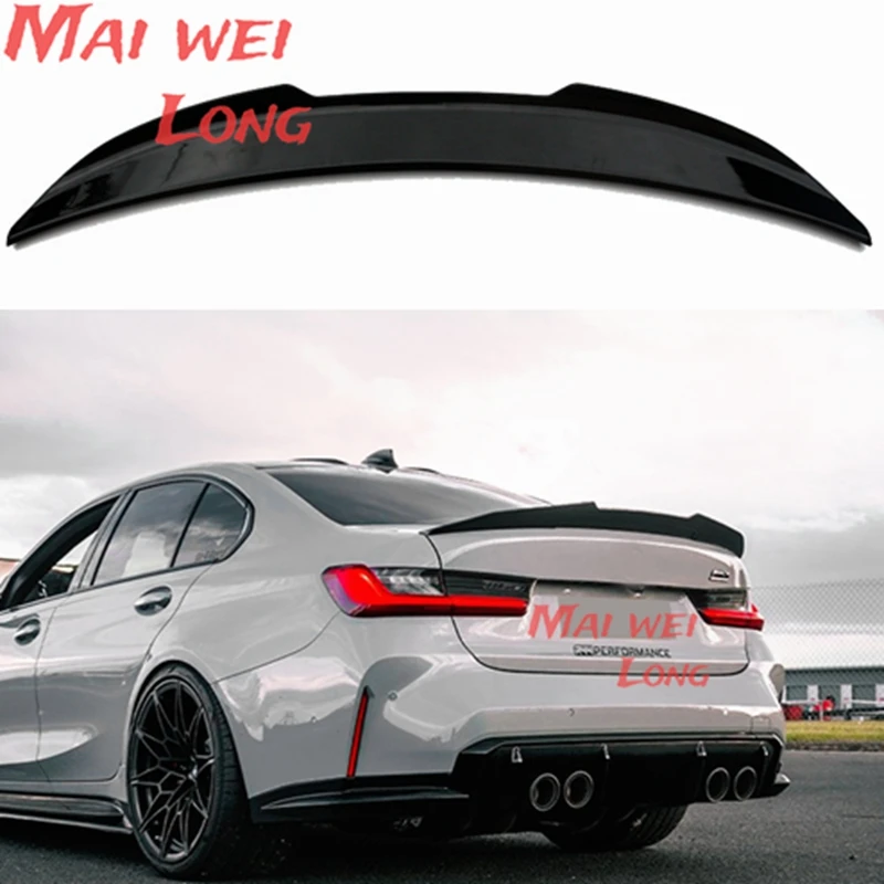 Para 2019-2023 BMW Serie 3 G20 320i 330i PSM estilo ABS plástico coche carbono negro brillante tapa del maletero trasero alerón del coche alas Tuning