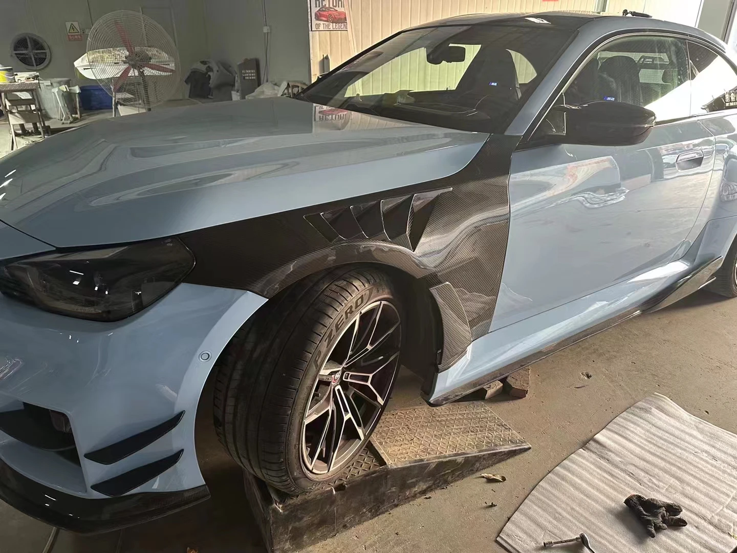 Para BMW M2 G87 Kit de carrocería guardabarros de fibra de carbono carbono seco - imagen 4