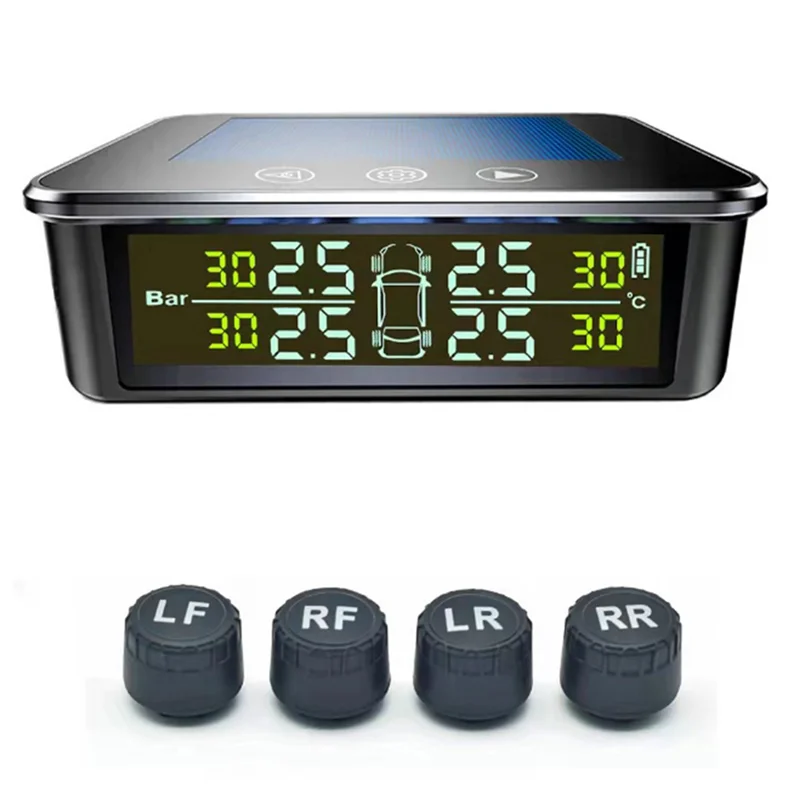 TPMS externo con sensores solares y pantalla LCD para coche - imagen 3