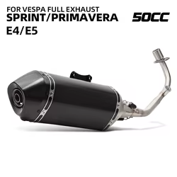 Escape completo Vespa Sprint Primavera 50cc E4/E5 – silenciador con tubo frontal