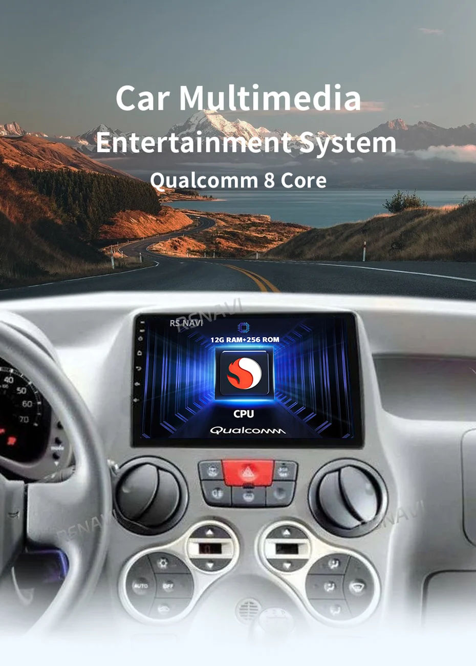 Radio multimedia RSNAVI para Fiat Panda 169