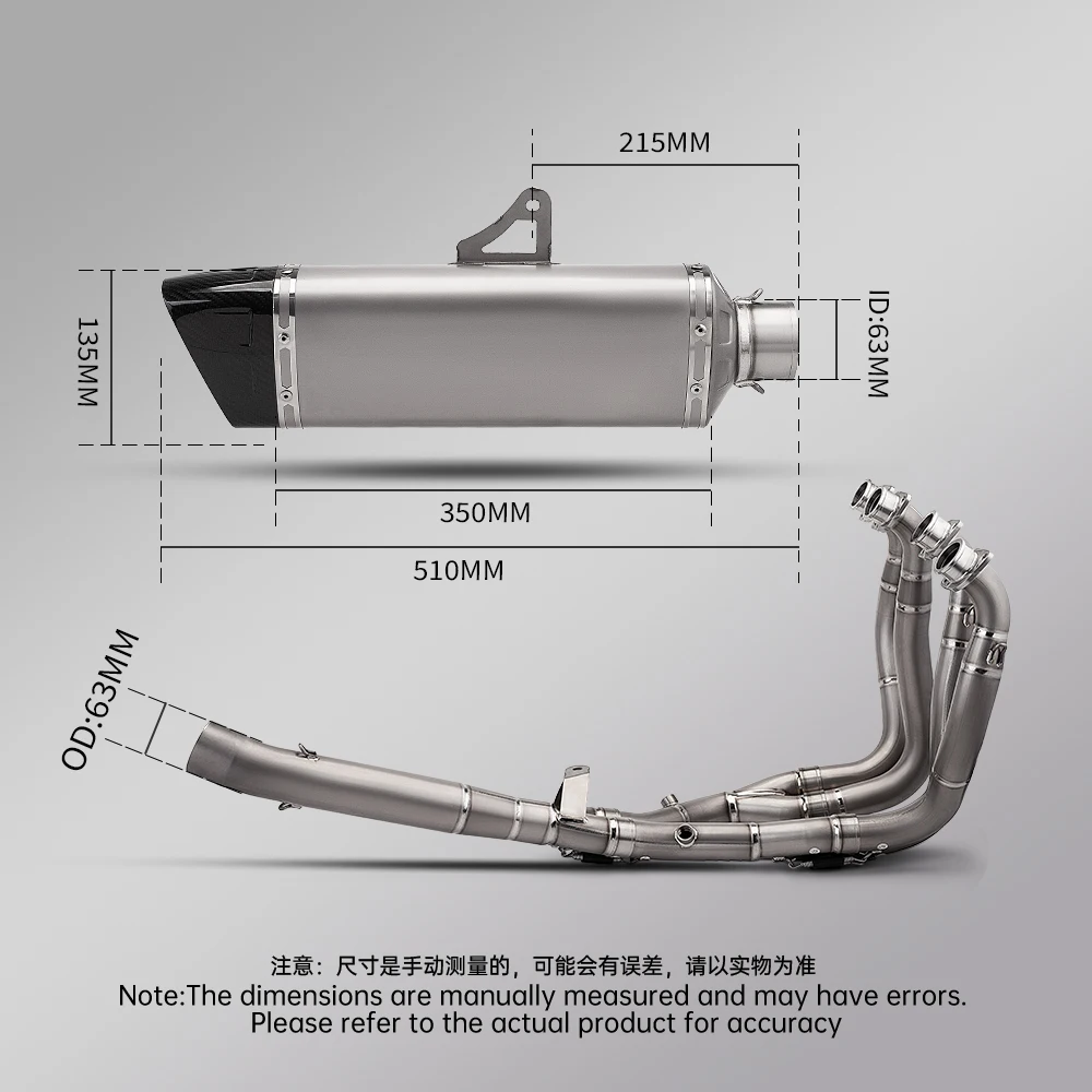 Para Hayabusa GSXR 1300 GSXR1300 GSX 1300 R GEN 3 tubo de escape delantero de motocicleta sistemas completos originales Motocross Slip on 2021-2025 - imagen 2
