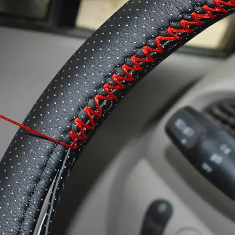 Protector de volante universal de cuero antideslizante transpirable - imagen 3