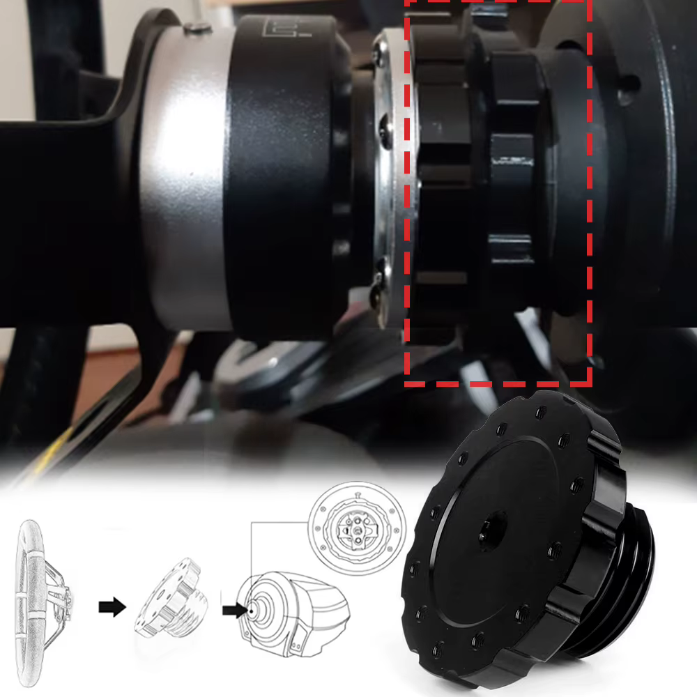 Adaptador de volante de aluminio para simulador de carreras