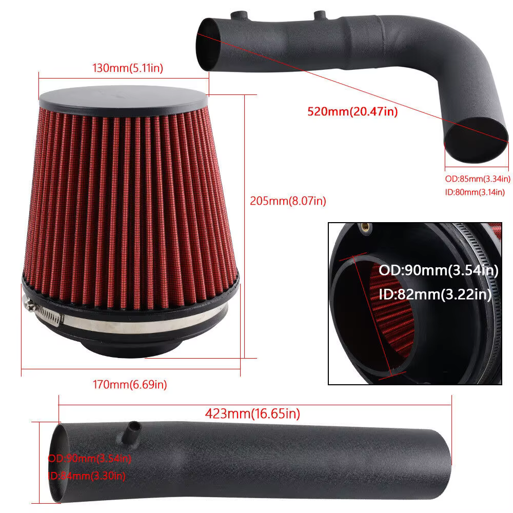 Kit admisión aire frío Dodge 3.6 V6 con escudo térmico - imagen 2