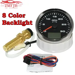 Tacómetro para barco AD 3000 rpm con contador de horas, 9-32V