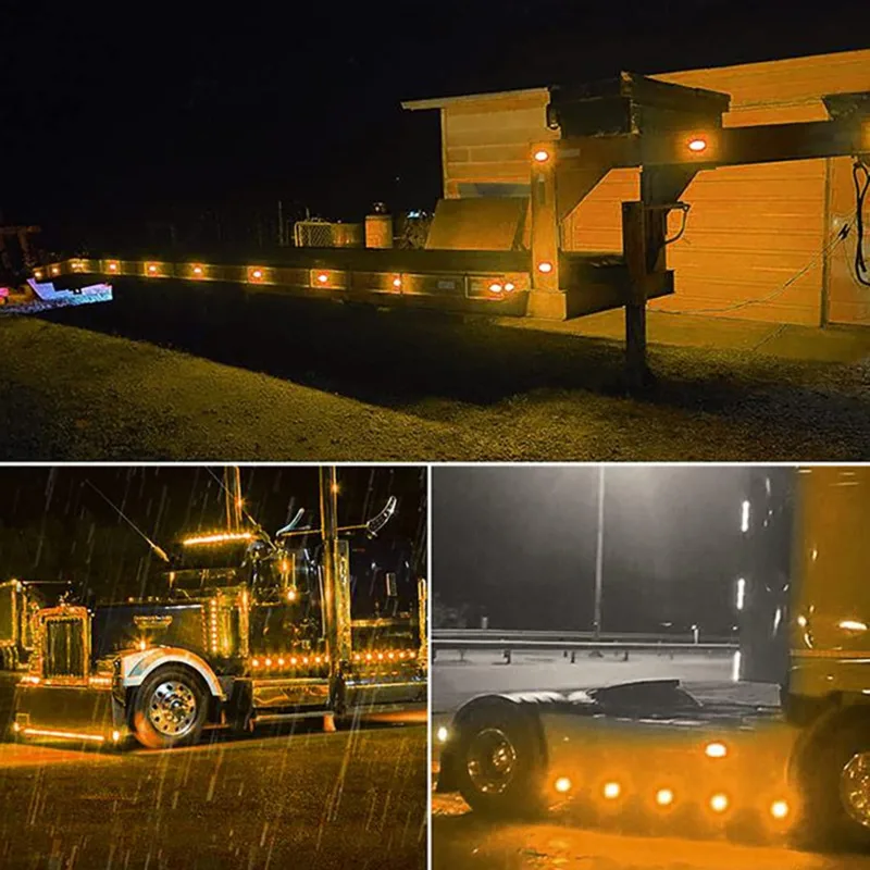 12V 24V 18 Luz LED de 2 uds para coche, autobús, camión, remolque, indicador lateral, lámpara lateral, luz de giro trasera de remolque de 3 colores - imagen 4