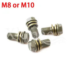 Tornillo racor para latiguillo de freno de moto M8/M10 x 1,25