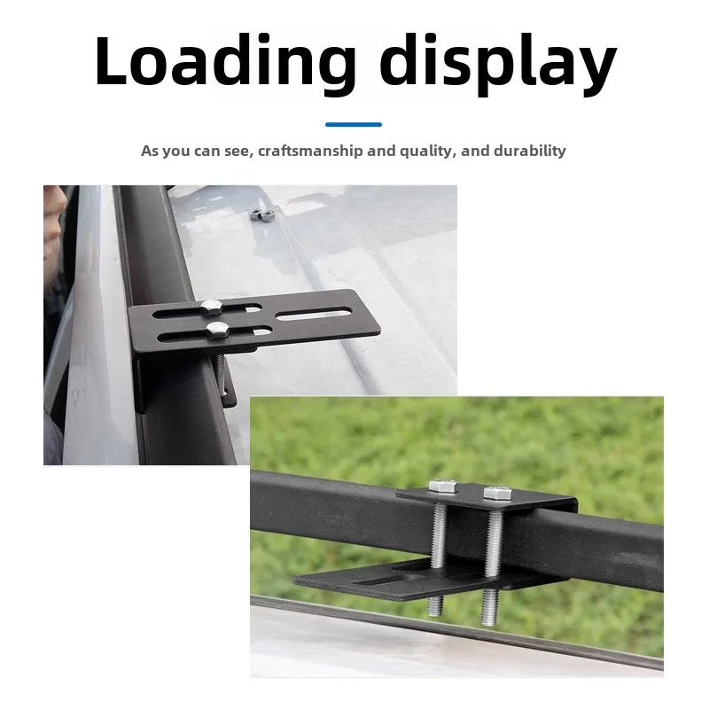 Kit barra transversal portaequipajes con hebillas y clips de fijación – soporte coche - imagen 4