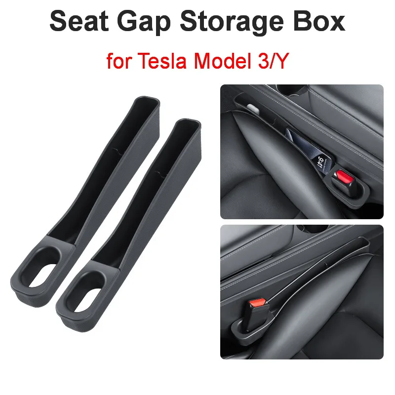 Organizador asientos Tesla Model 3/Y – bolsillo multifunción con soporte móvil - imagen 2
