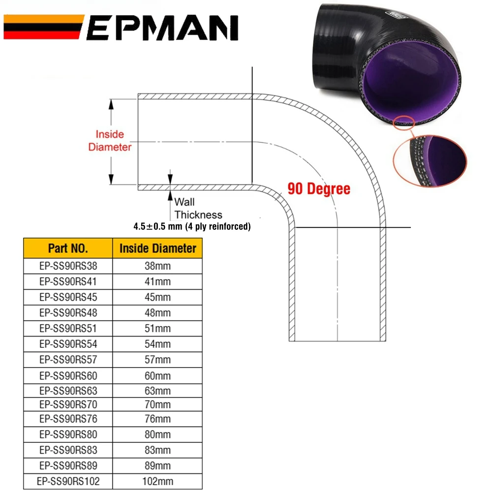 EPMAN Manguito de silicona para turbo con codo 90° – SEAT 2001-2006 - imagen 4