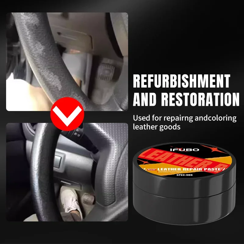 Pasta reparadora de cuero para volante y tapicería de coche - imagen 4
