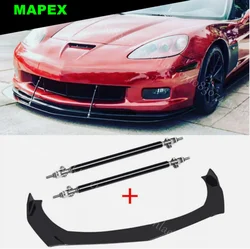Paragolpes divisor Chevy Corvette C6 Z06 ZR1 alerón puntal negro