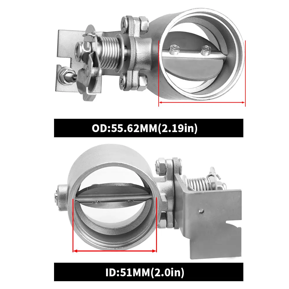 Válvula de control escape manual 2" 51mm 60mm para motocicletas - imagen 4
