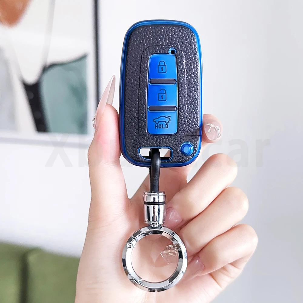 Carcasa llave Kia Sportage Sorento Hyundai IX35 Elantra Sonata – Cuero TPU - imagen 3