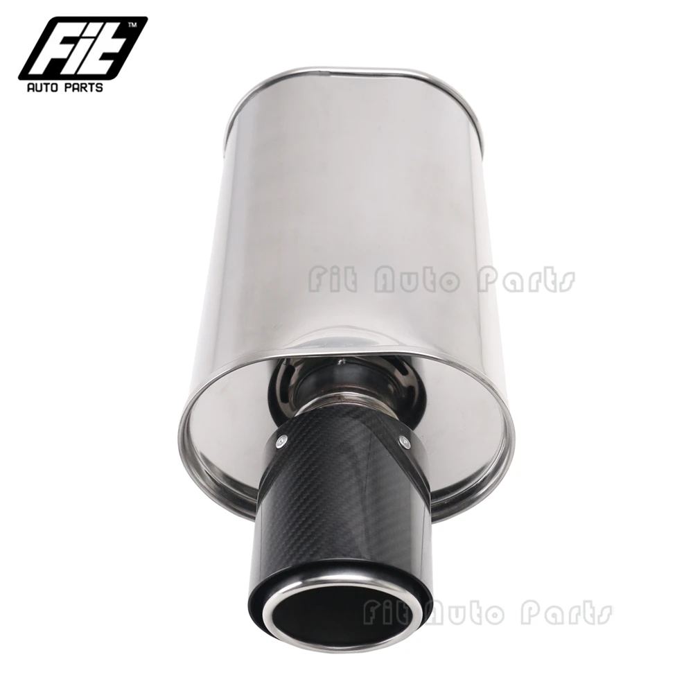 Silenciador escape ovalado acero inoxidable 2.5-4" universal - imagen 5