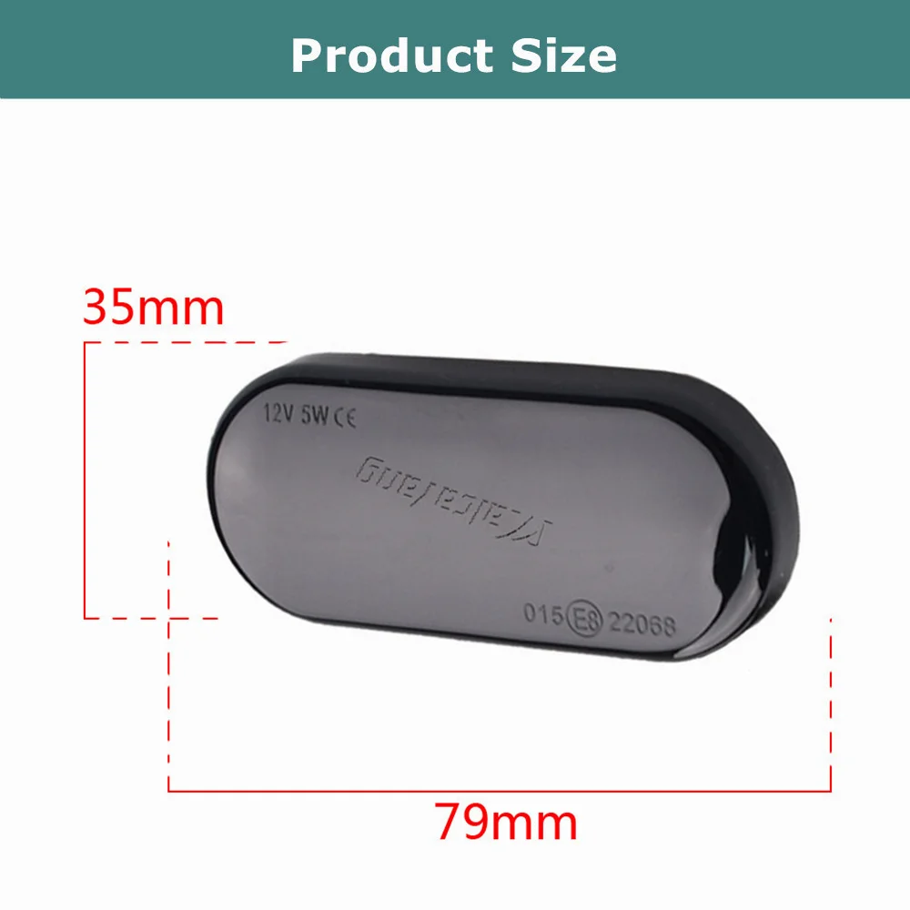 2X LED indicador lateral dinámico indicador de luz intermitente para VW Bora Golf 3 4 MK4 Jette Lupo Passat Z2 3BG Polo SB6 SEAT Ibiza T5 - imagen 5