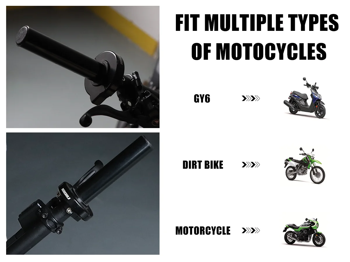 NIBBI puños de acelerador CNC para Yamaha GY6 y pitbike - imagen 5
