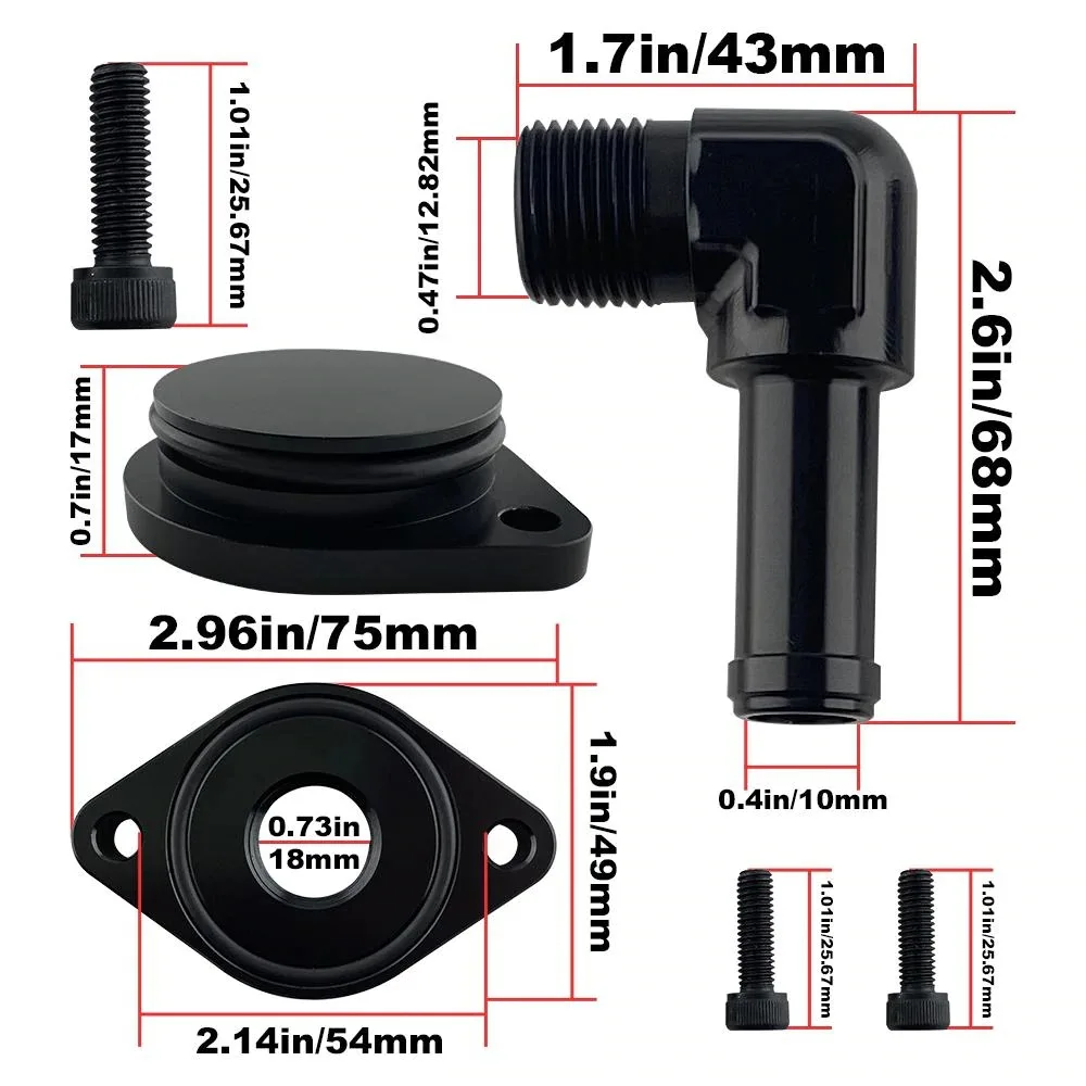 Kit PCV cárter CCV motor Ford Super Duty Powerstroke negro - imagen 2
